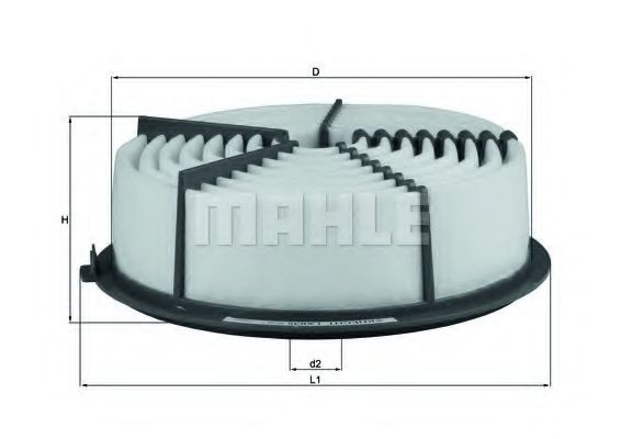 LX835 Mahle Original Filtro de aire de motor